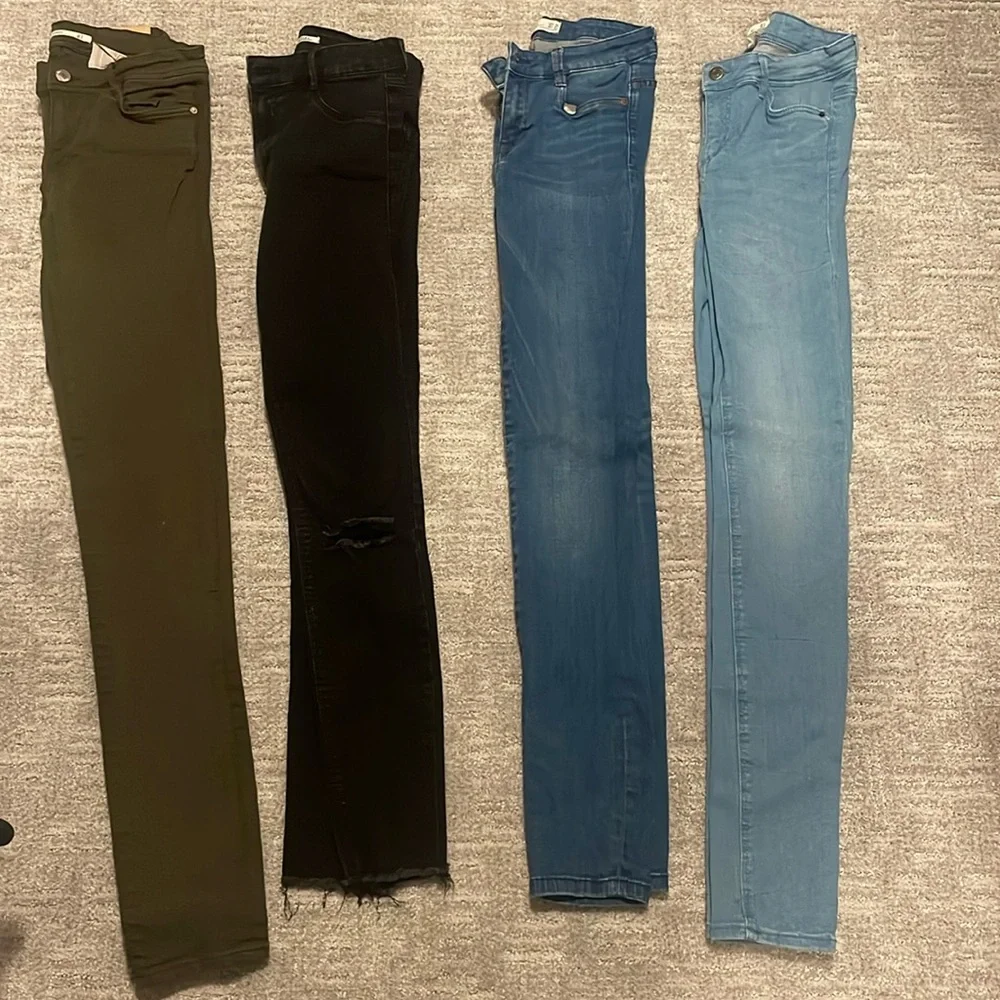 4 PAIRS OF ZARA TARAFLUC JEANS! Perfect condition! Size 4/6! - Picture 3 of 17